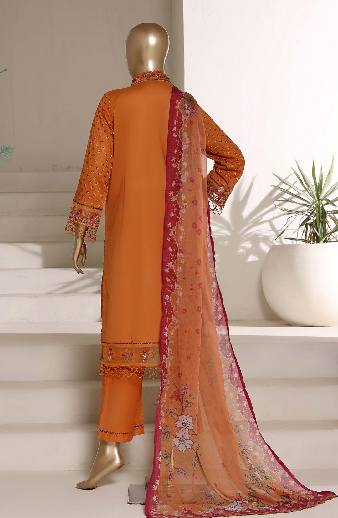 Chikankari Edit Embroidered Stitched 3 Piece Suit