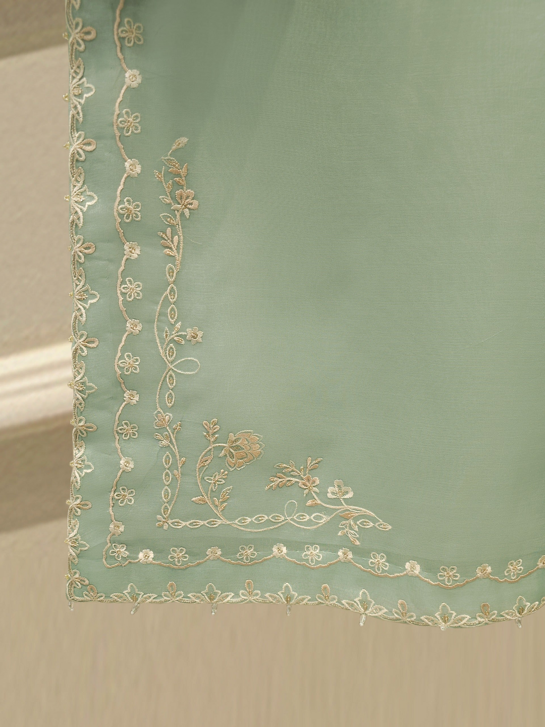 3 Piece - Pure Organza Embroidered Suit