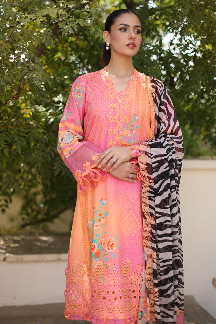 3-PC Unstitched Embroidered Lawn Collection