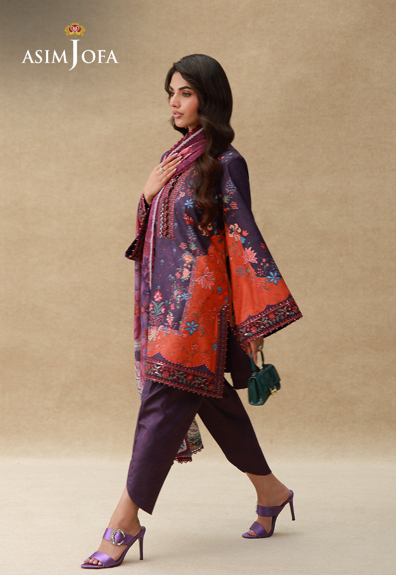 Embroidered Crepe Silk Unstitched 3 Pcs