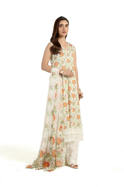 BAREEZE Printed Lawn Floral 2 PC