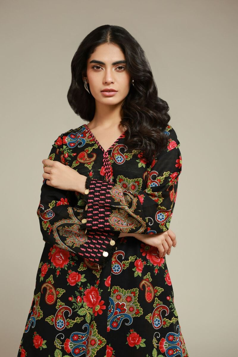 Floral Longline Kurta With Pant