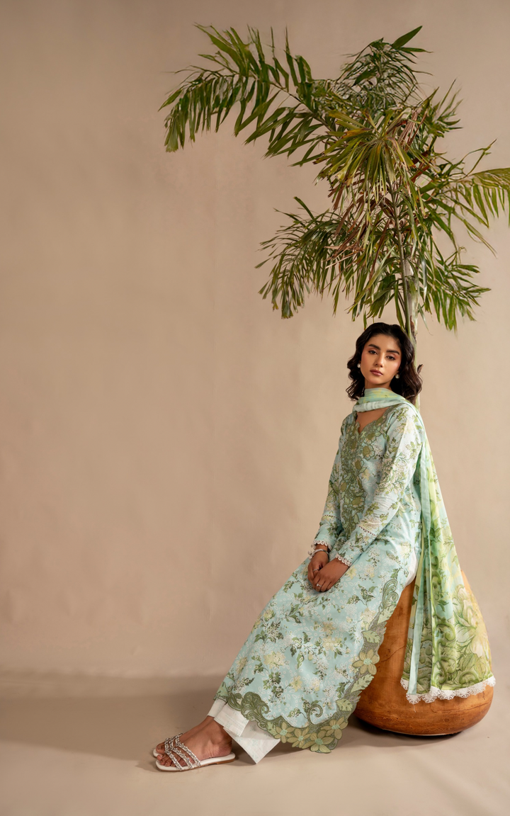 Meraki 3pcs Embroidered Unstitched Summer