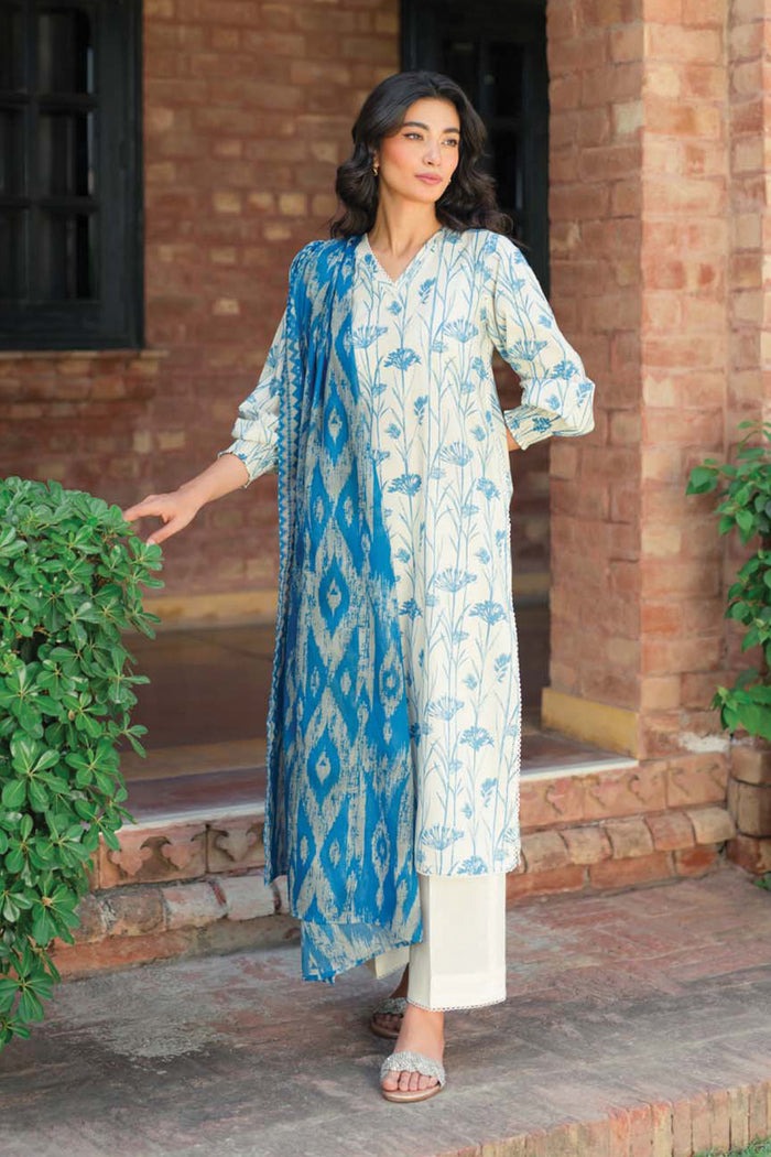 SAHAR Printed Lawn 3 Piece || S24-PL-V2-17