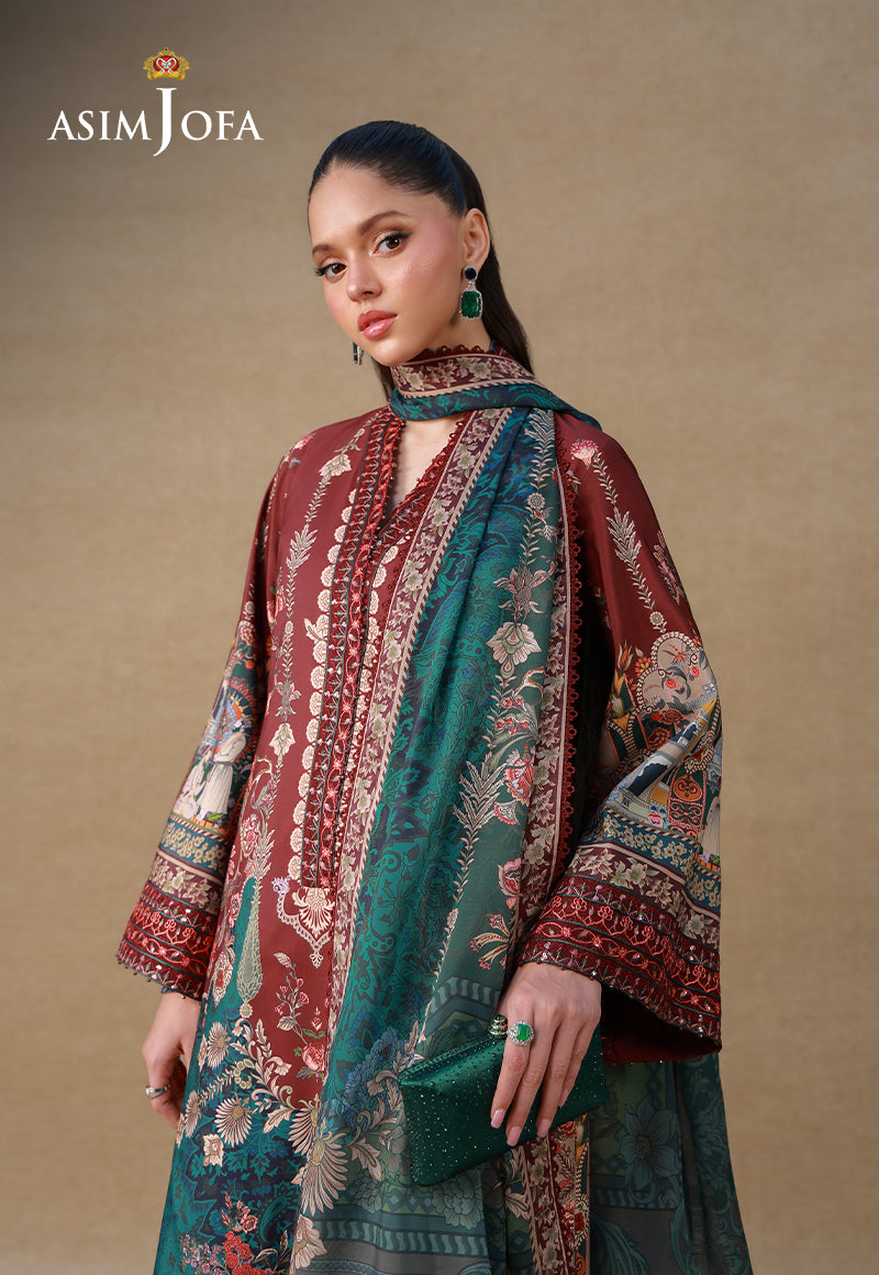 Embroidered Raw Silk Unstitched 3 Pcs