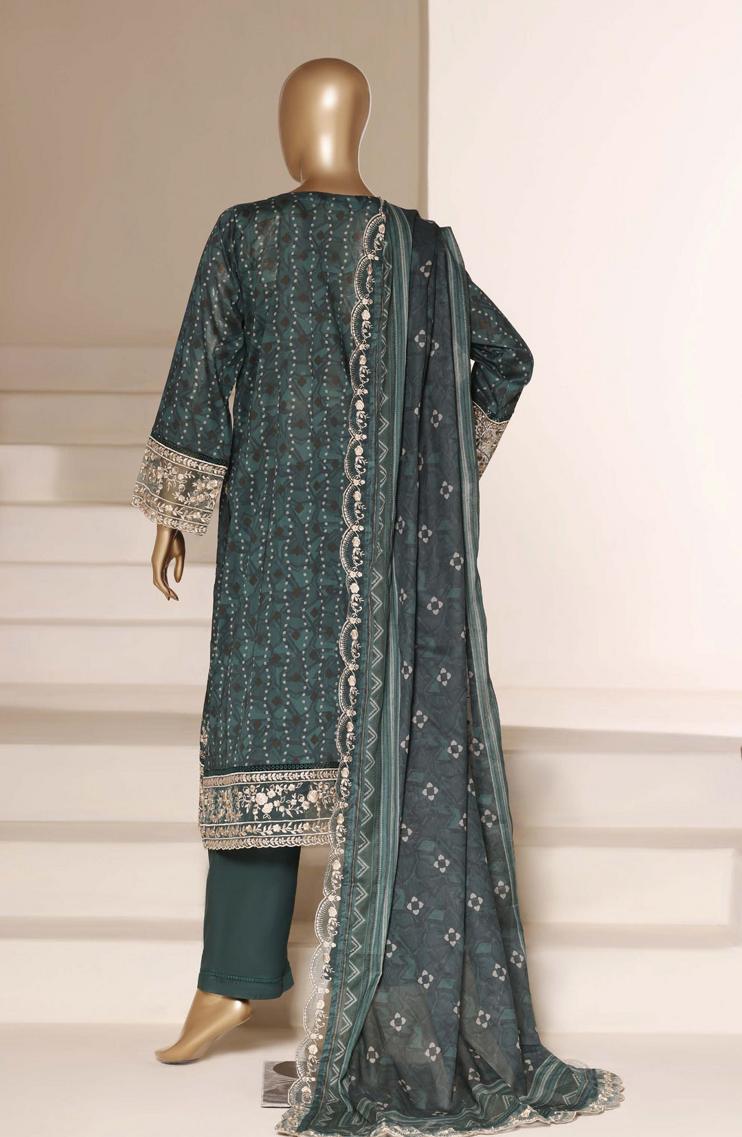 Signature Embroidered Stitched 3 Piece Suit