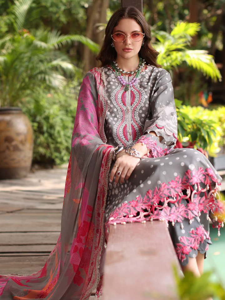 Embroidered Lawn Unstitched 3Pc Suit