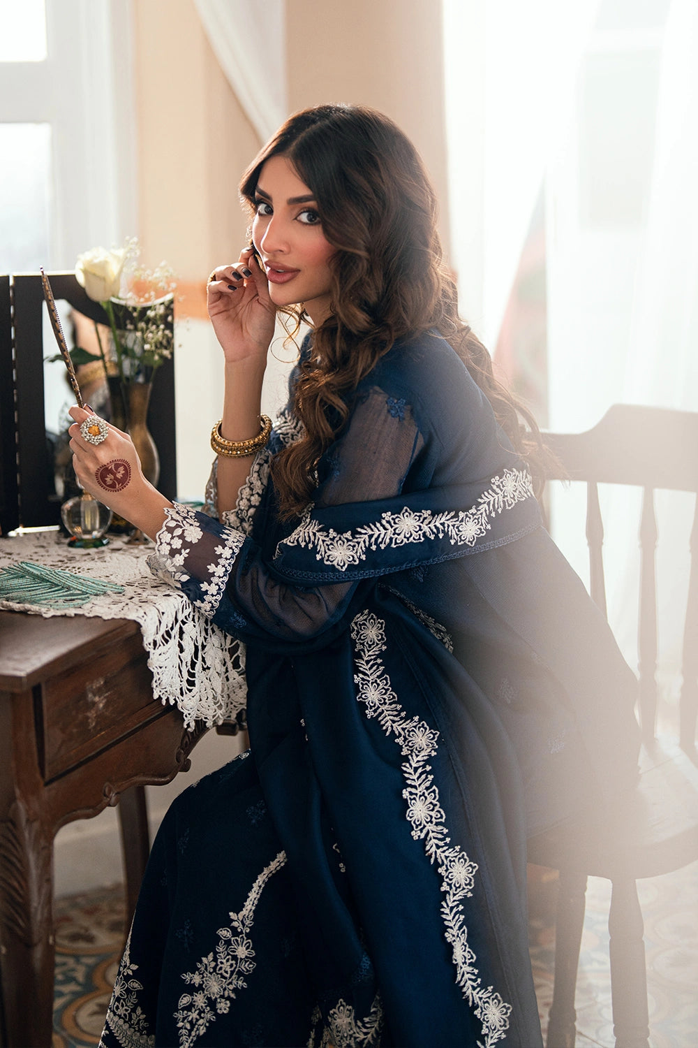 Sequins Embroidered Chiffon