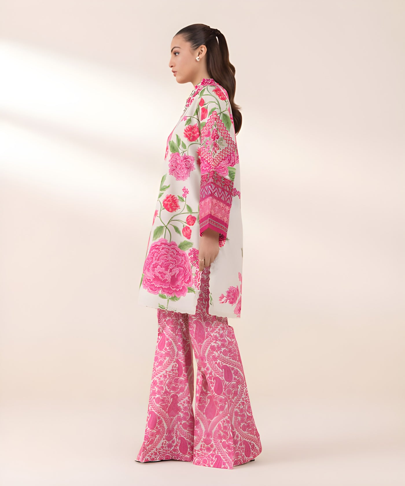 2 PIECE-EMBROIDERED SILK SUIT