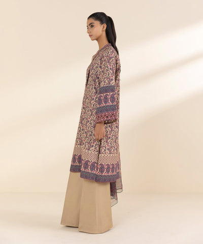 3 Piece - Printed Cotton Suit