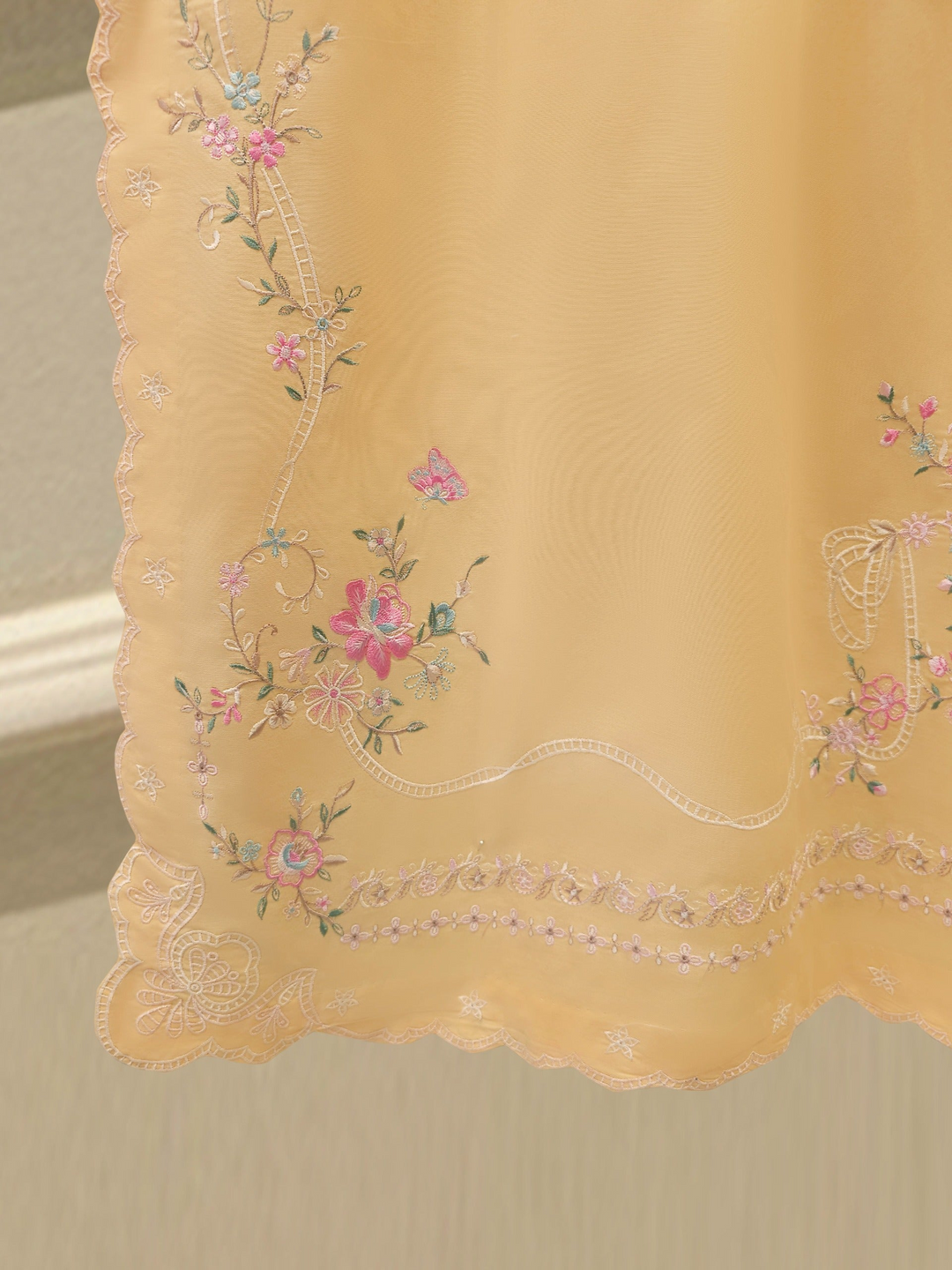 2 Piece - Embroidered Cambric Suit