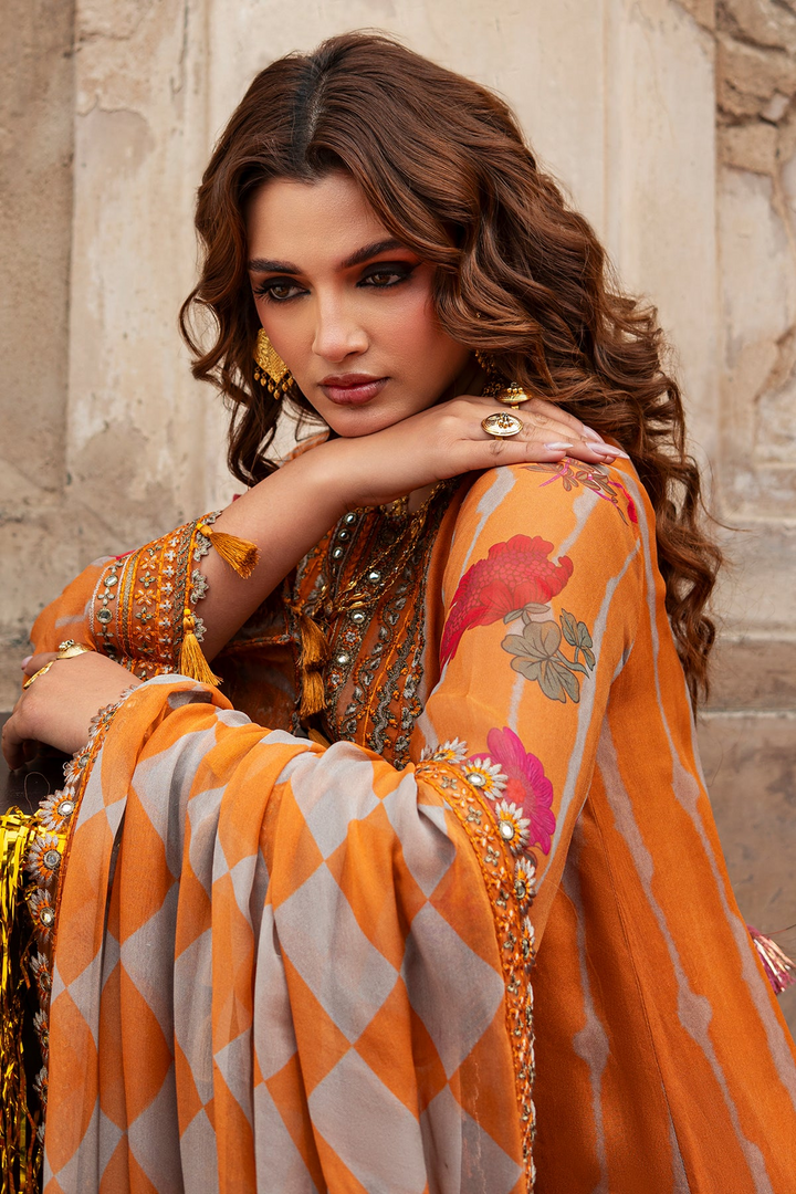 3-pc Unstitched Embroidered Printed Chiffon Collection