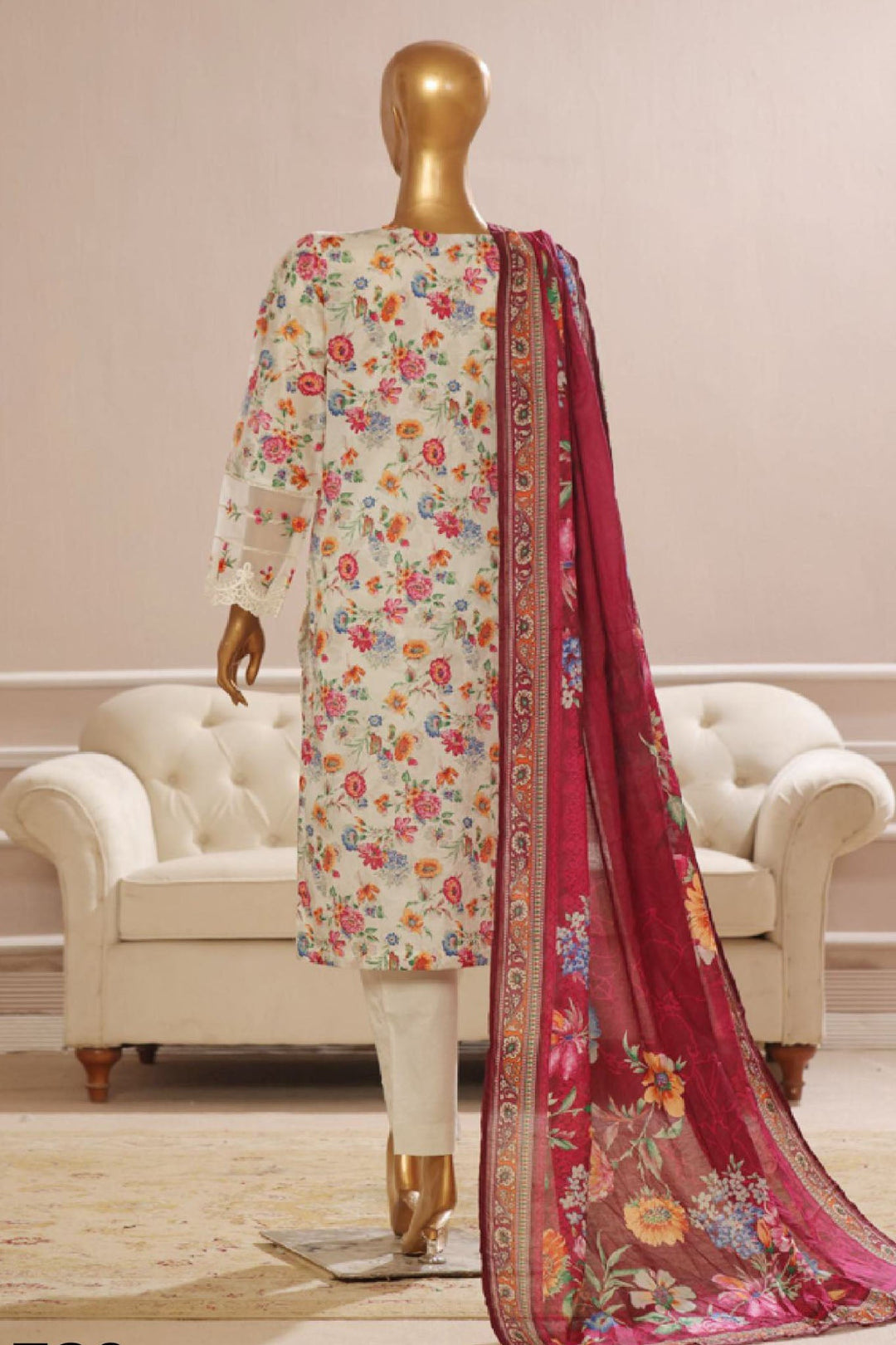 Exclusive chikankari Stitched 3 Piece