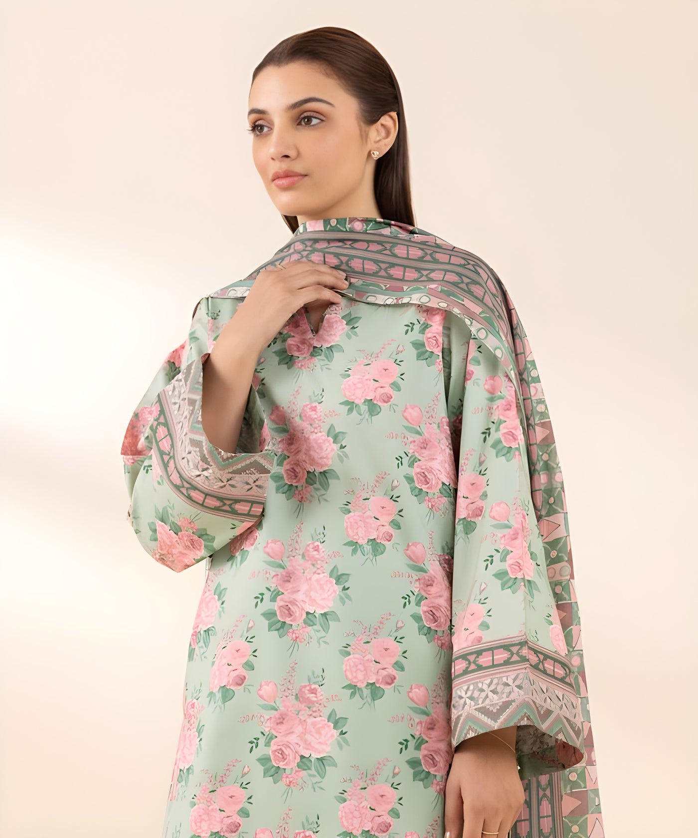 3 PIECE-EMBROIDERED LAWN SUIT