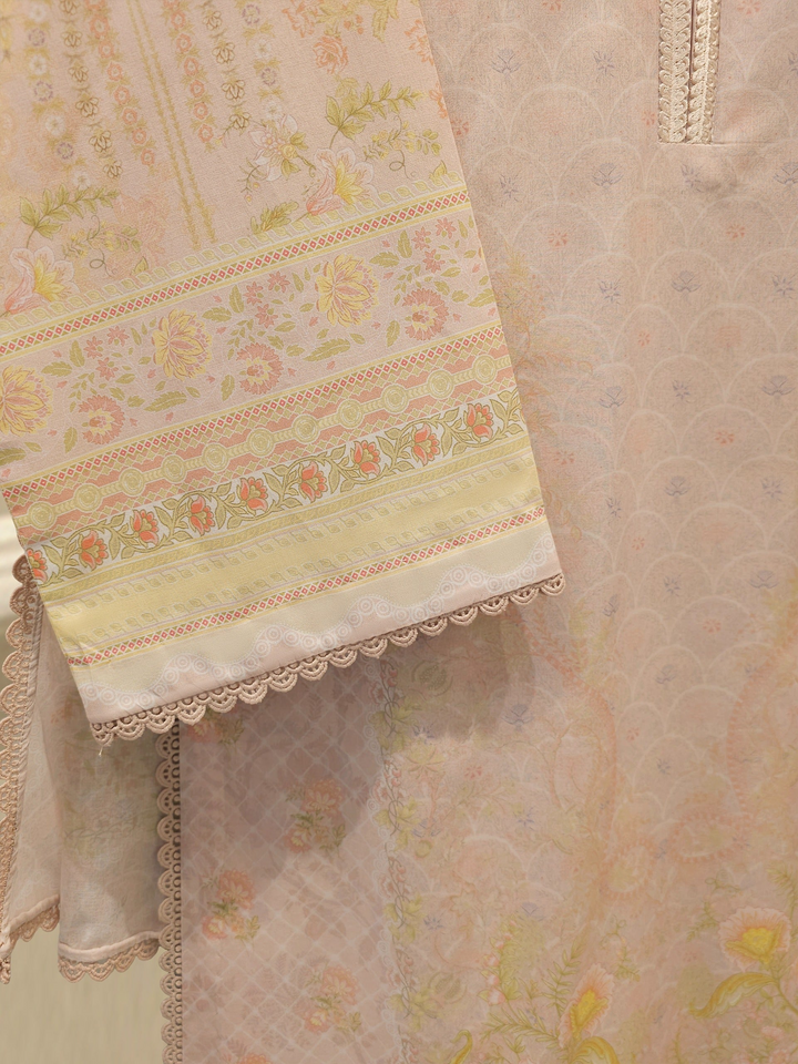 3 Piece - Digital Printed Cambric Suit