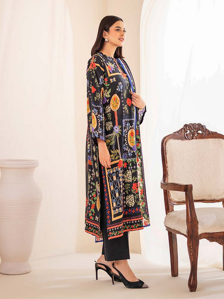 POPLIN 3-Piece Unstitched Digital Printed Lawn Suit