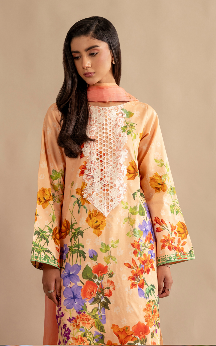 Meraki 3pcs Embroidered Unstitched Summer