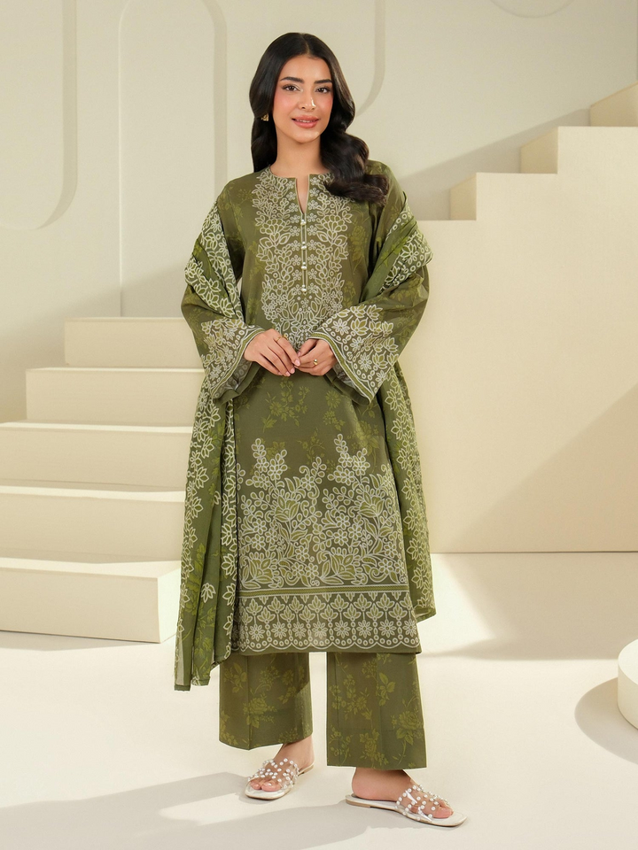 3 Piece Lawn Suit-Paste Print (Unstitched)