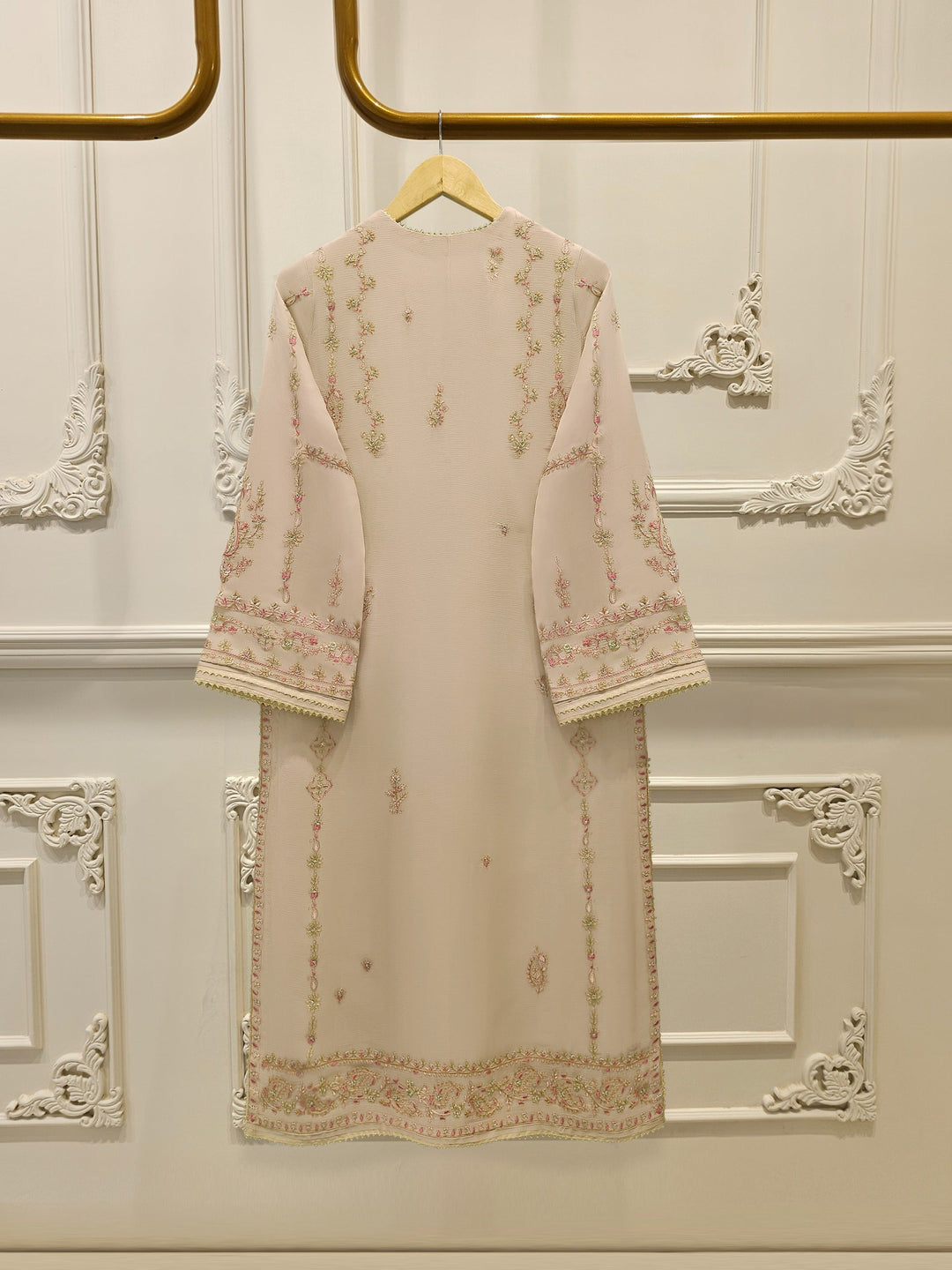 3 Piece - Pure Chiffon Embroidered Suit