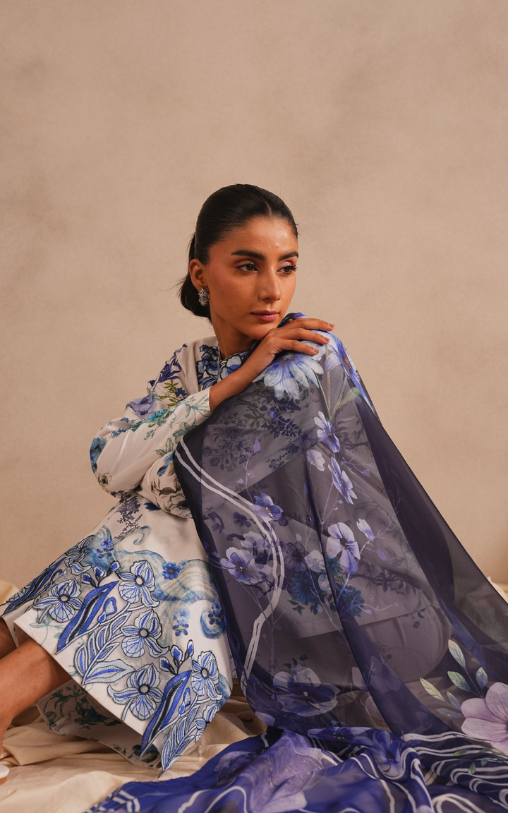 Meraki 3pcs Embroidered Unstitched Summer