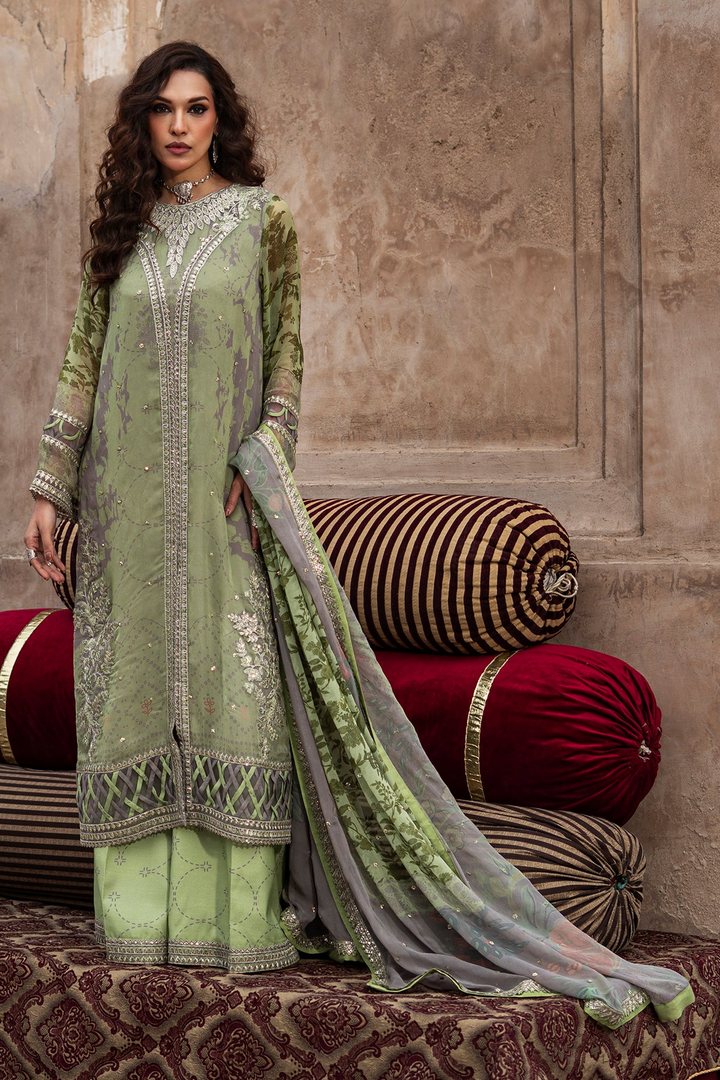3-pc Unstitched Embroidered Printed Chiffon Collection