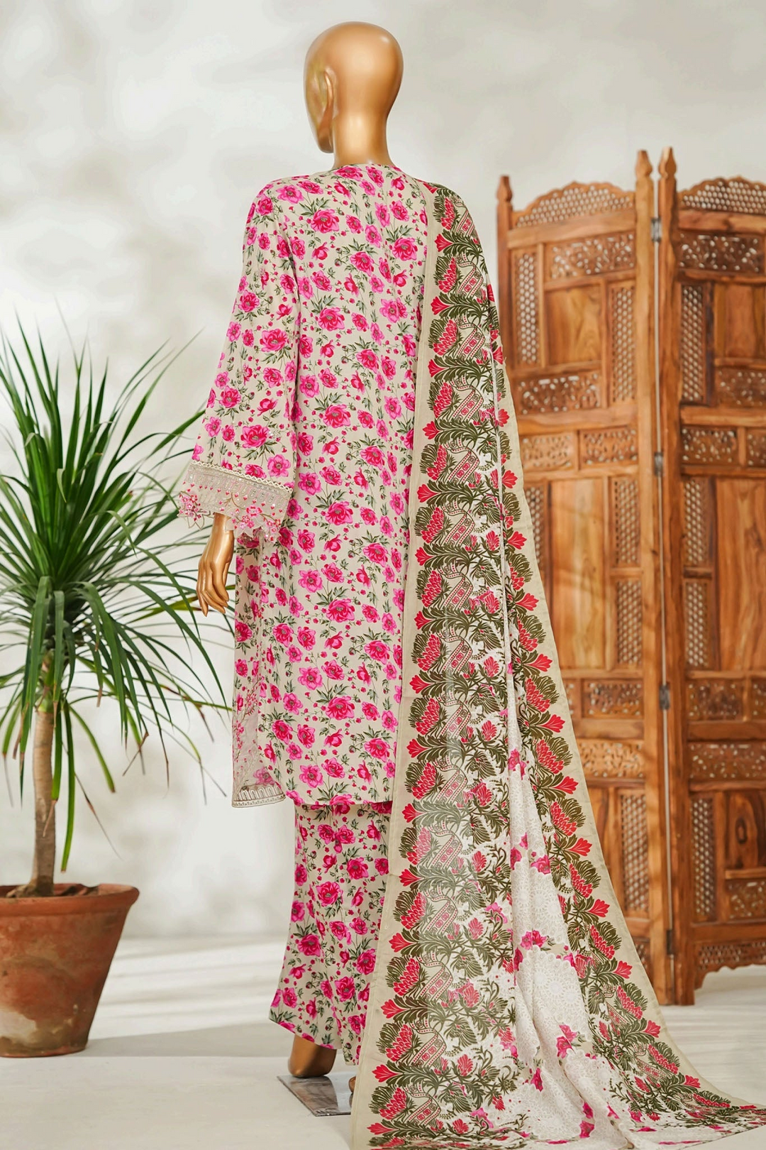 Stitched 3 Piece Exclusive Emb Lawn