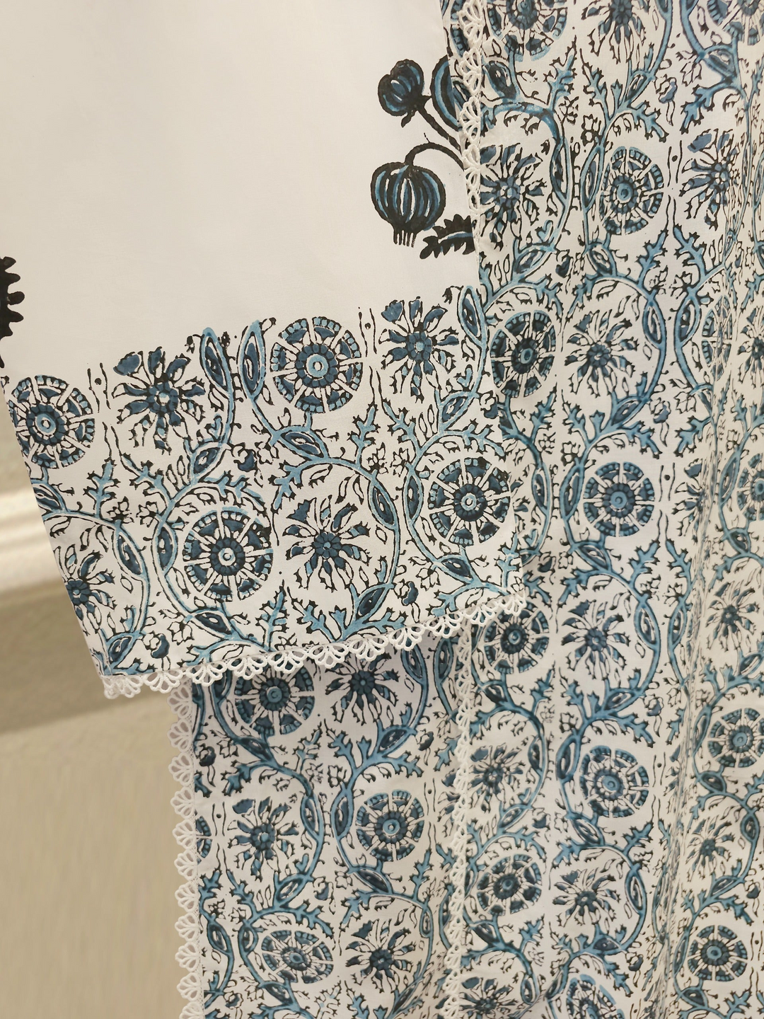 2 Piece - Hand Block Printed Kora Cotton Suit