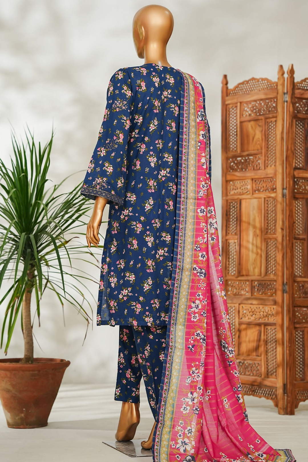 Stitched 3 Piece Exclusive Emb Lawn