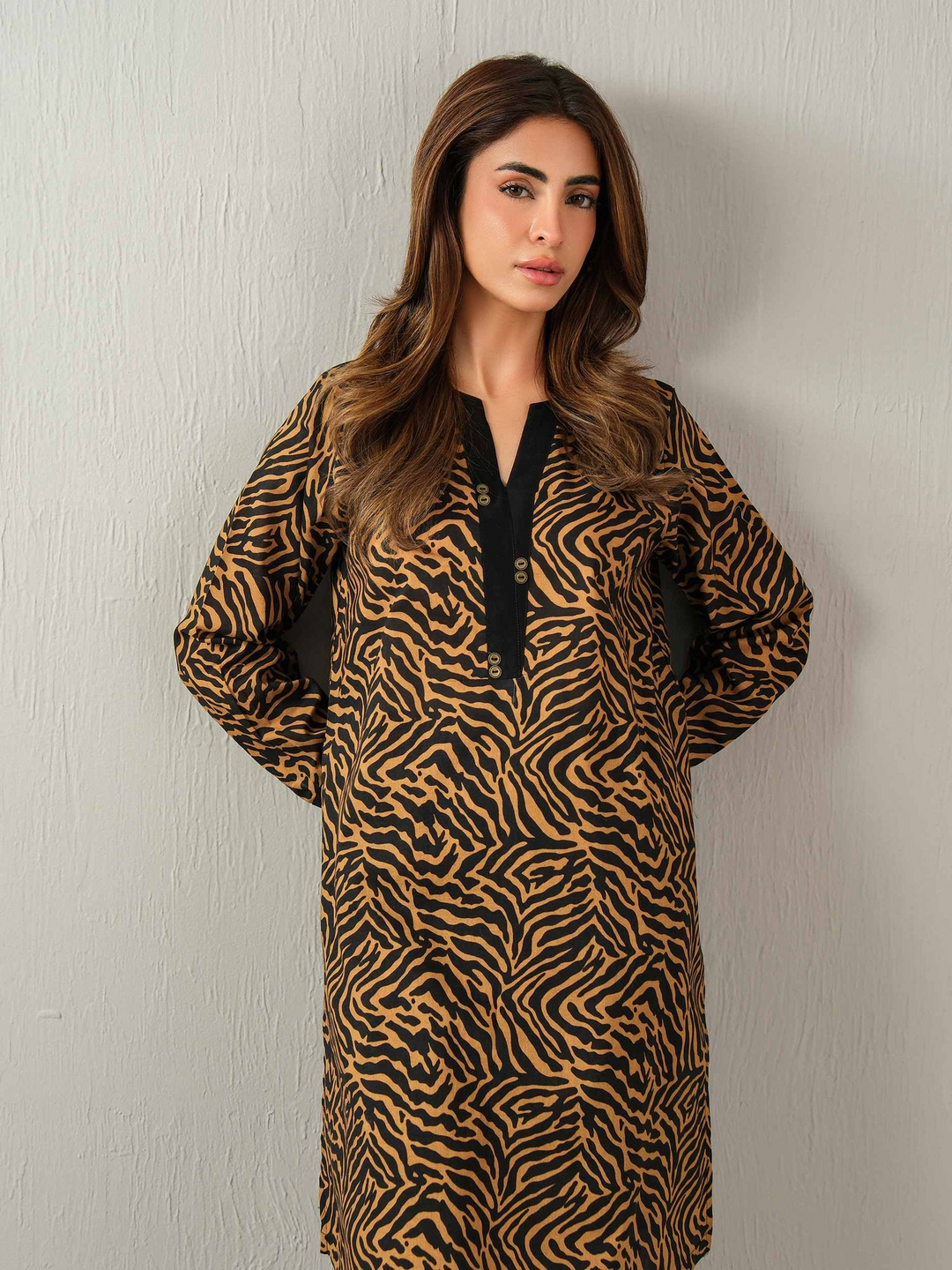 Textured Cotton Shirt-Printed (Unstitched)