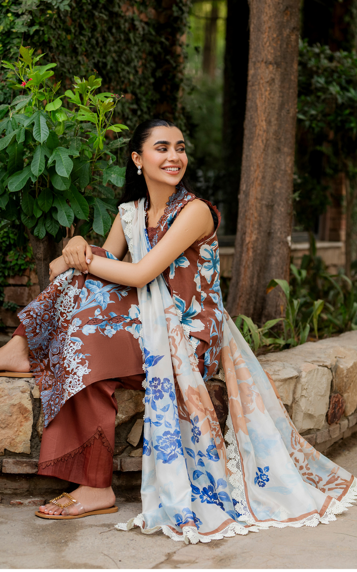 Meraki 3pcs Embroidered Unstitched Summer