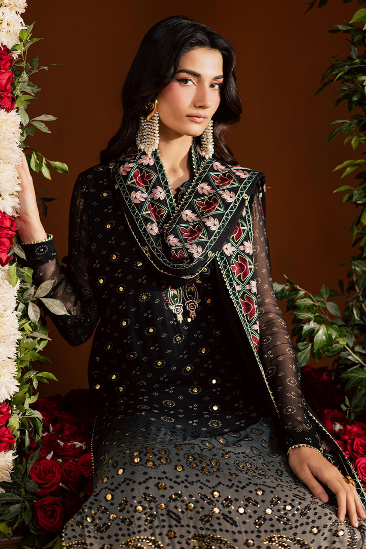 Mukeshkari Embroidered Chiffon