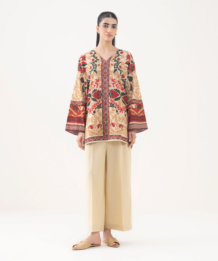 Printed Light Khaddar Shirt