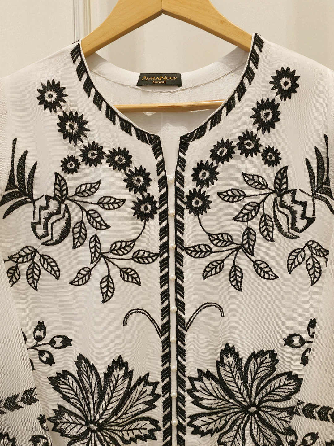 2 Piece - Pure Embroidered Cotton Net Suit