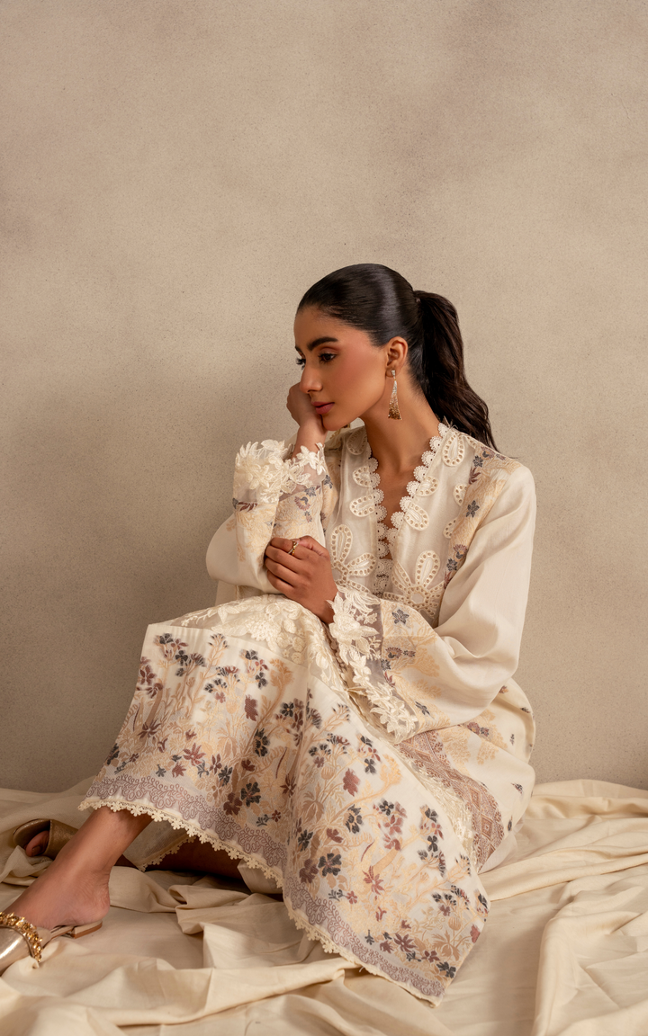 Meraki 3pcs Embroidered Unstitched Summer