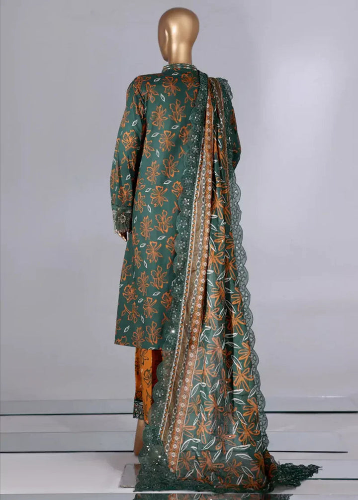 Luxury Embroidered Lawn  3 Piece