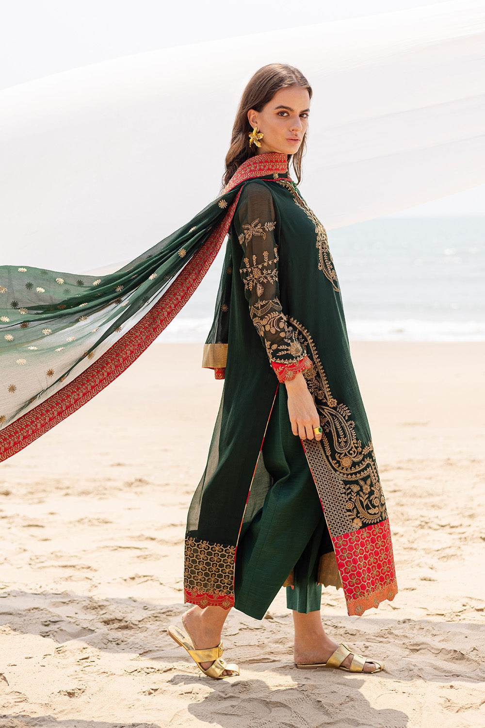 3 Piece Embroirdered Chiffon