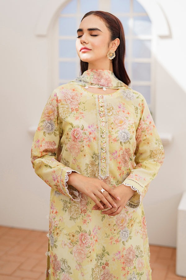 BAROQUE EMBROIDERED PRINTED LAWN UF-630