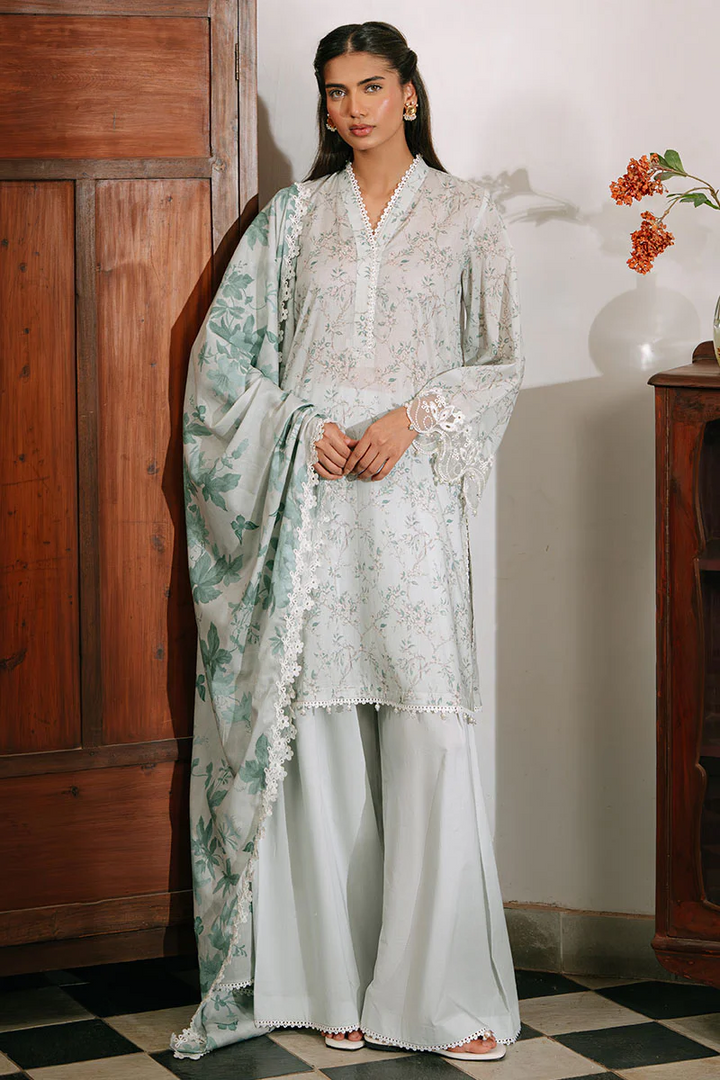 3PC PRINTED CAMBRIC SUIT