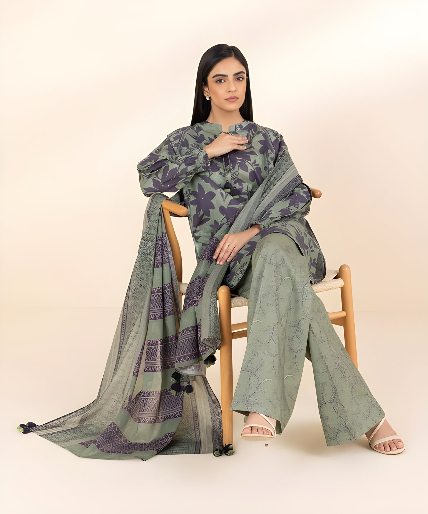 3 PIECE PRINTED LAWN SUIT