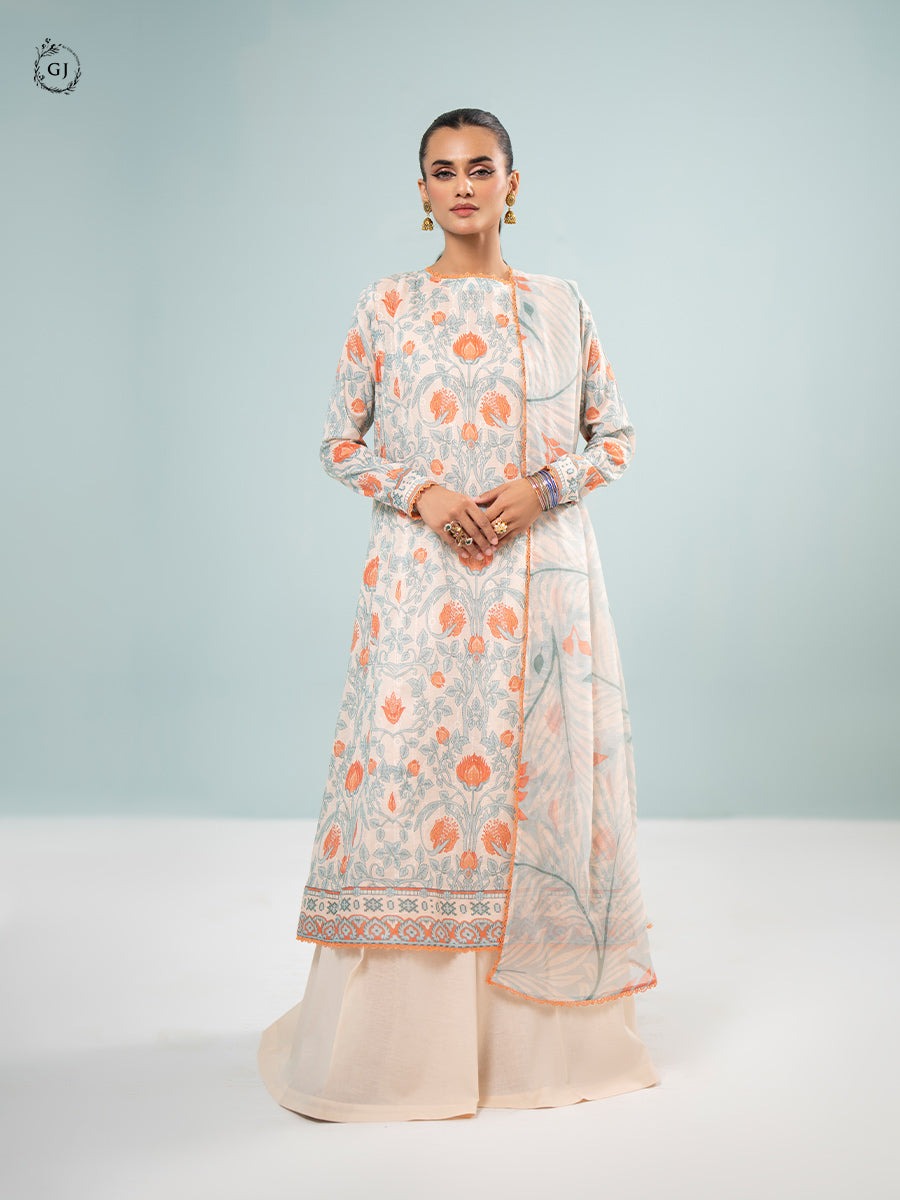 Orchid Chikankari Lawn By Gulljee || GORC2401A2