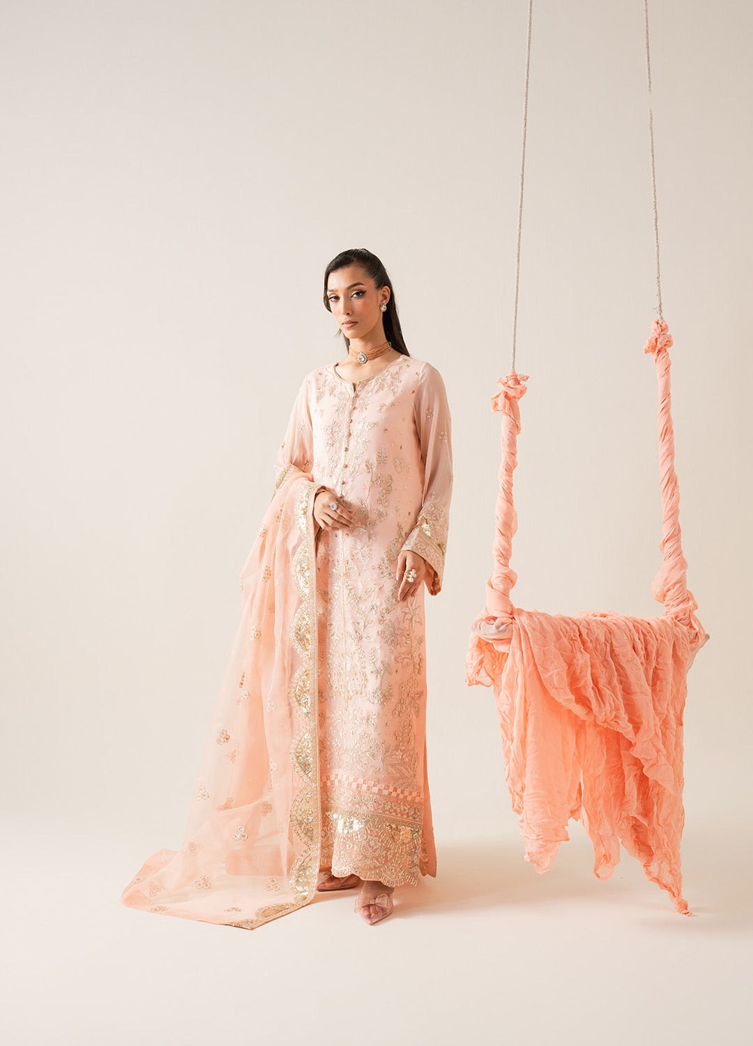 Freesia Zaib Embroirdered Chiffon