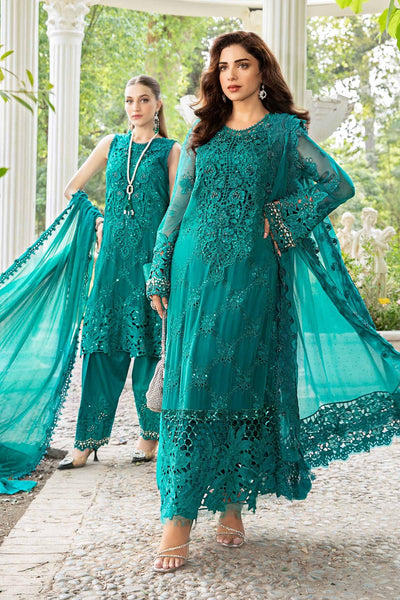 Maria.B Unstitched Embroidered Chiffon Suit | MPC-24-105