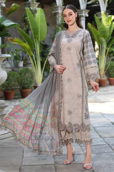 3-PC Unstitched Embroidered Printed Lawn Collection