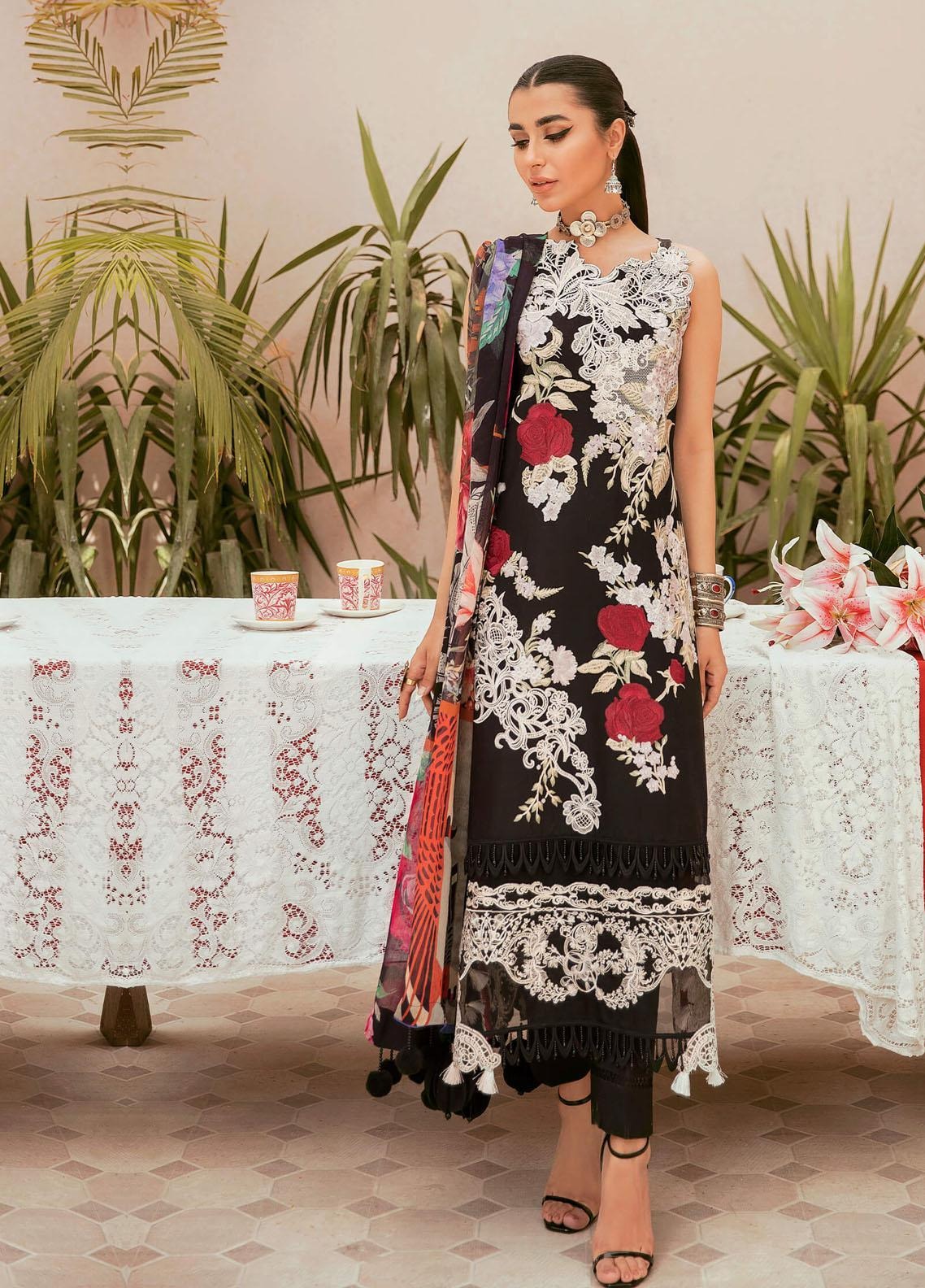 Asifa & Nabeel-Qaus-e-Quzah Embroidered Luxury Lawn-SS-10