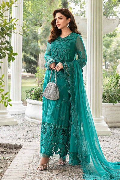 Maria.B Unstitched Embroidered Chiffon Suit | MPC-24-105