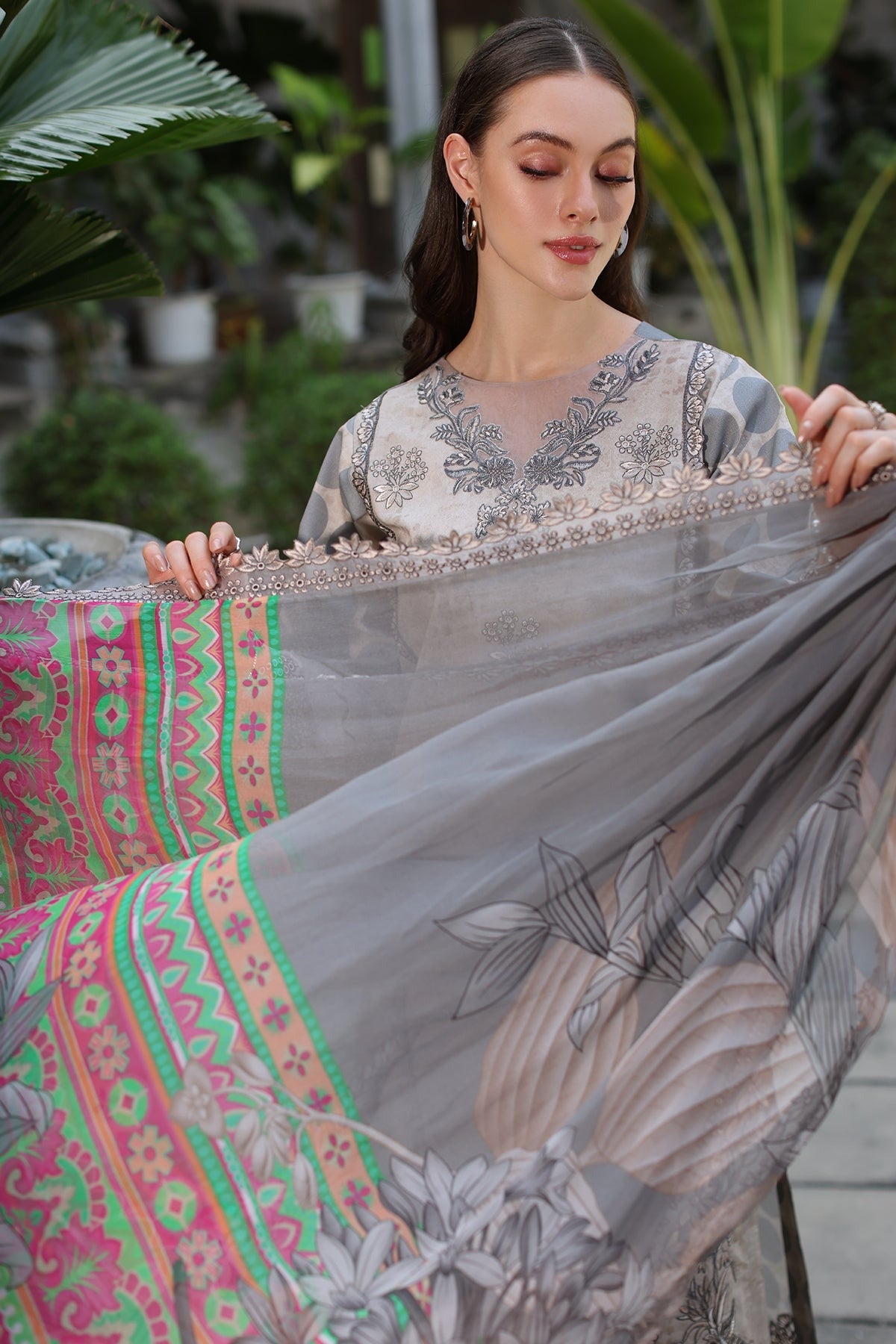 3-PC Unstitched Embroidered Printed Lawn Collection