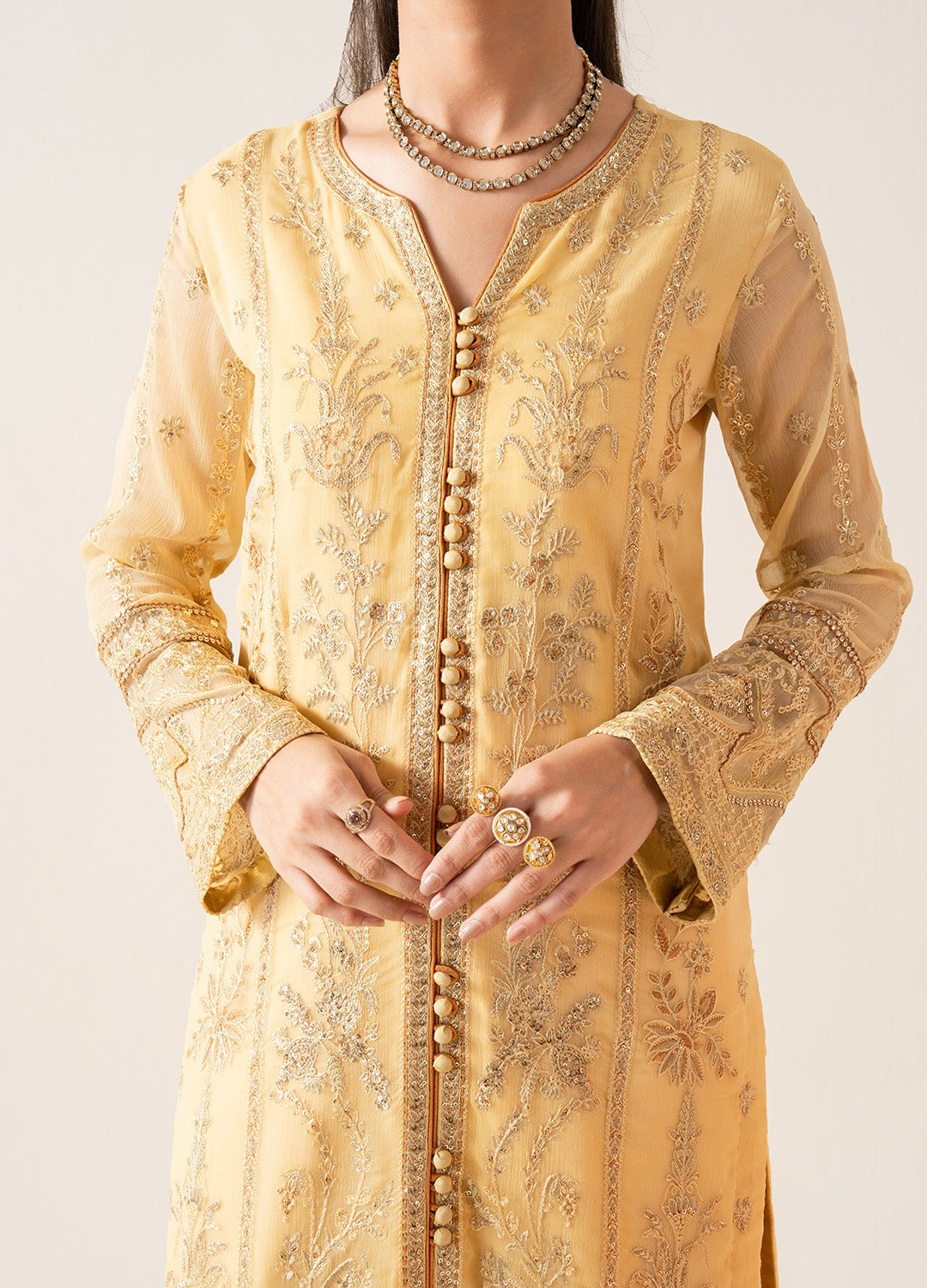 Freesia Zaib Embroirdered Chiffon
