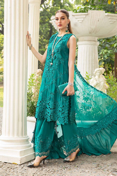 Maria.B Unstitched Embroidered Chiffon Suit | MPC-24-105