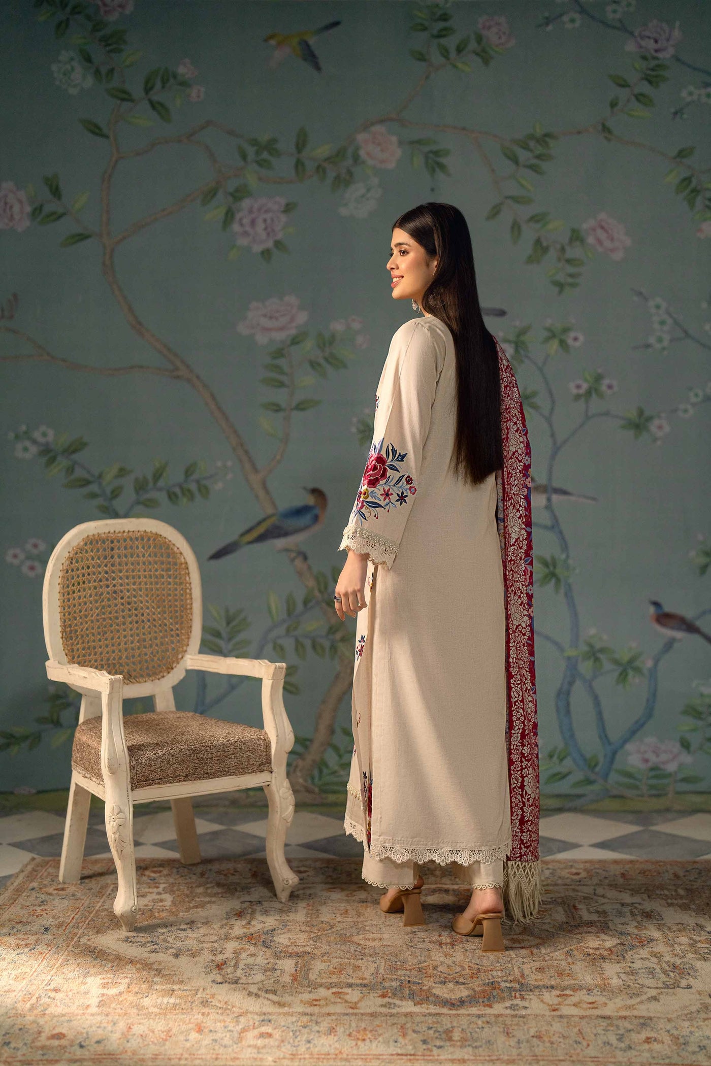 NISHAT LINEN Printed Embroidered Suit 3 piece