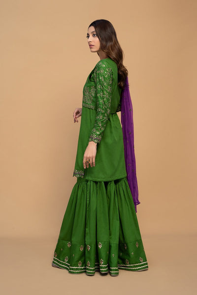 Maria. B Luxury Pret - Lawn Suit Green DW-EF23-53